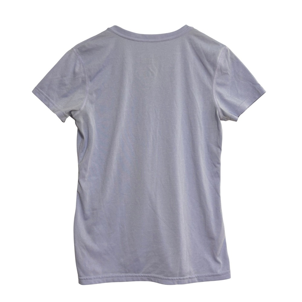 Nike Dri-FIT Shirt Womens M Blue V-Neck Short Sleeve Athletic Activewear Gym - Picture 7 of 7